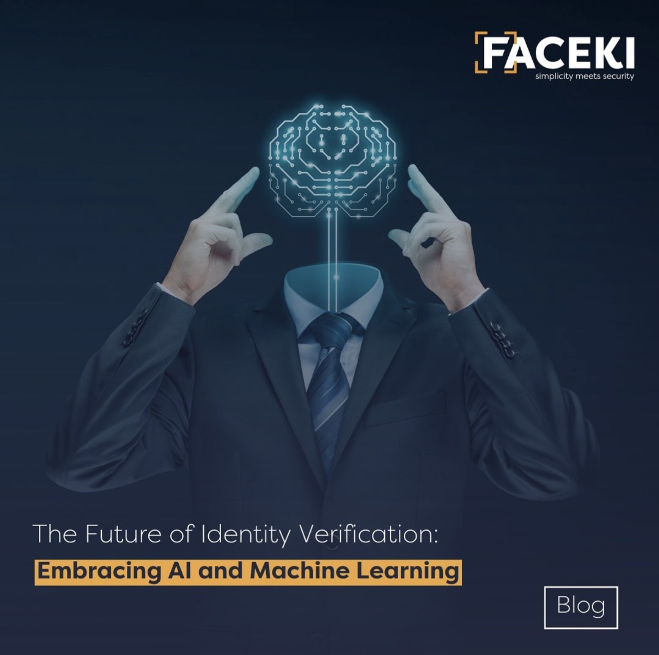 FACEKI social graphic on the future of identity verification with AI
