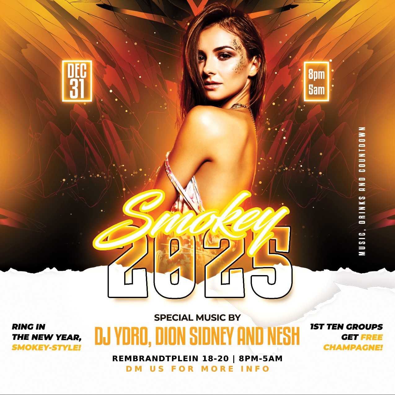 Smokey Club New Year’s Eve 2025 event poster