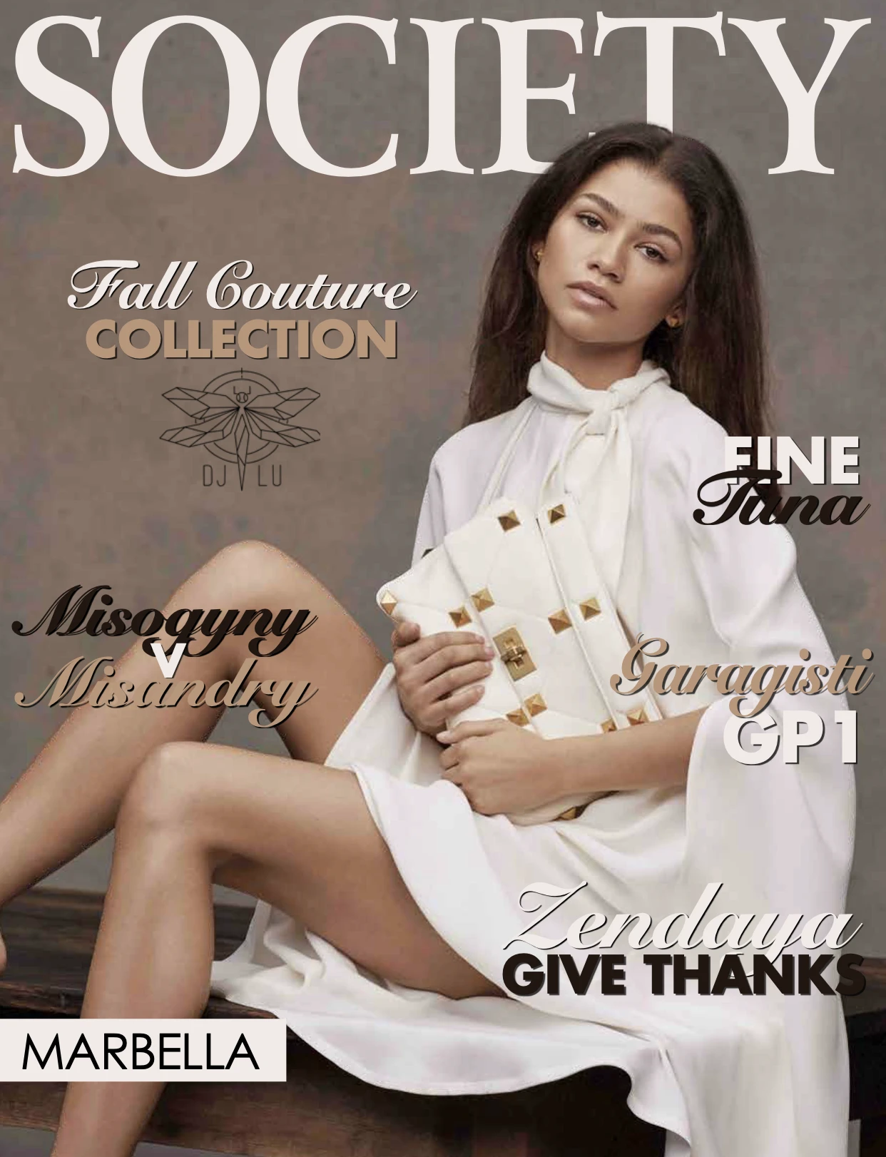 Society Marbella Magazine cover featuring Zendaya